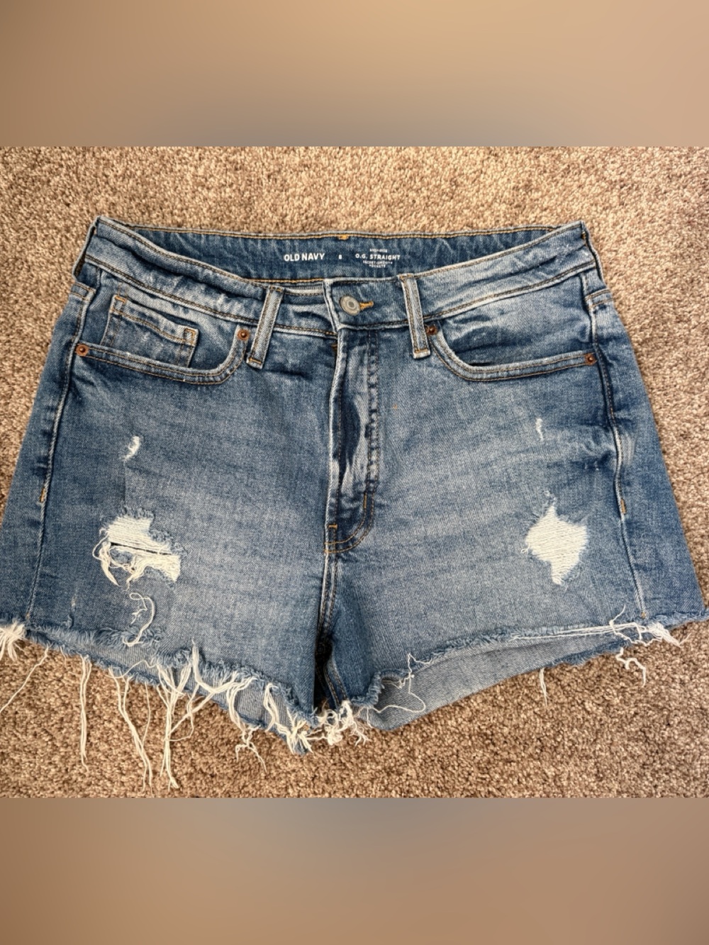 Old Navy Women's Distressed Denim Shorts — Blue